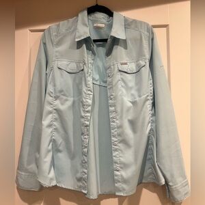 Columbia Women’s Silver Ridge Lite Omni Shade Shirt Size L Blue